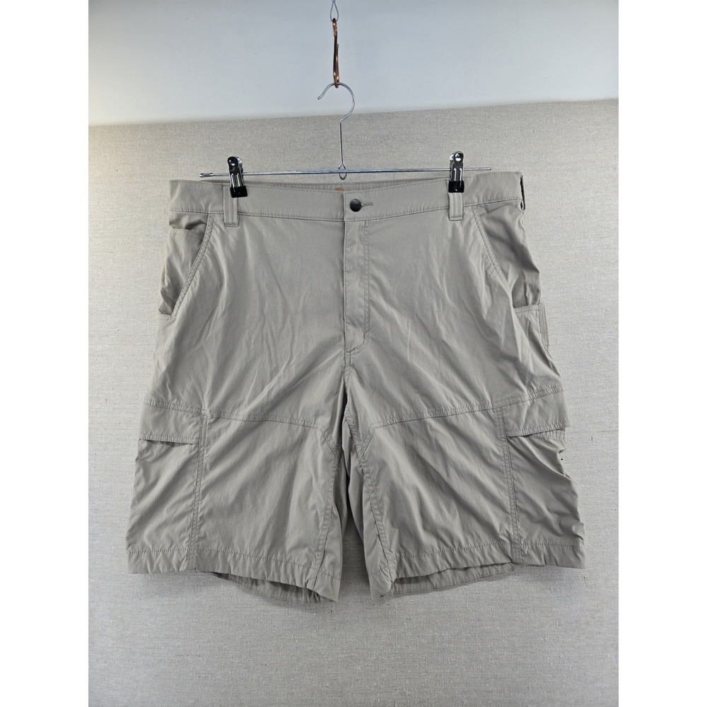 Carhartt Mens Relaxed Fit Cargo Shorts Size 42 Tan Nylon Stretch 103580